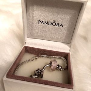 Pandora bracelet and charms